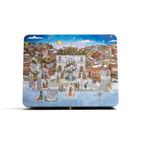 Calendario de Adviento NABLA 2025 con 15 sorpresas full size y estuche metálico coleccionable, mostrando los productos.