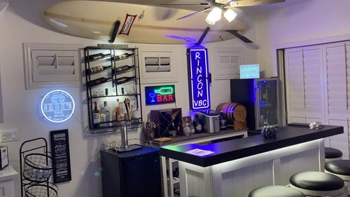 Estante industrial de pared negro para vino, botellero metálico con capacidad para 6 botellas y 2 estantes.