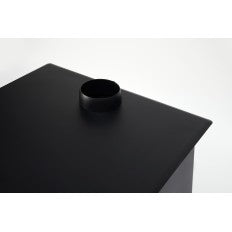 Estufa de leña Etna con horno superior y puertas de cristal vitrocerámico, mostrando diseño elegante y funcionalidad.