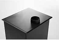 Estufa de leña Prensa Stove TEIDE de 12,6 kW en acero, diseñada para calentar espacios de hasta 220 m³.