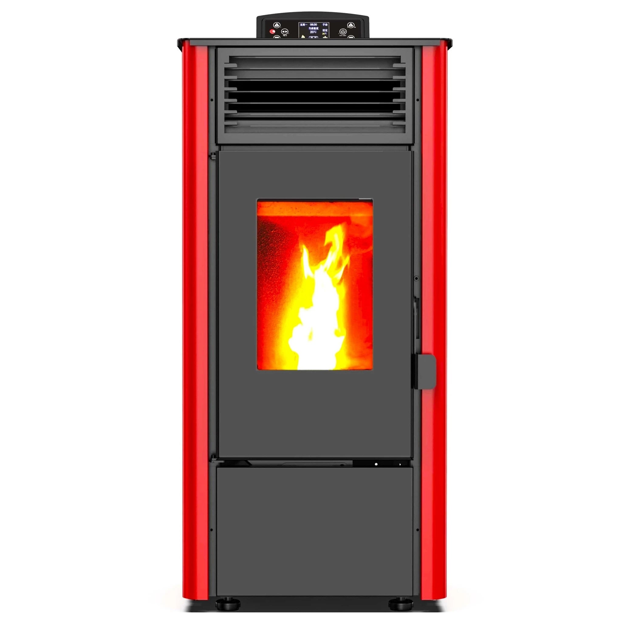 Estufa de Pellets IberNest LUGO002, 8.1 kW, calienta 150 m², eficiente y silenciosa a 34 dB.