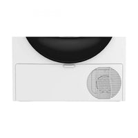 Secadora de bomba de calor Beko BM3T37230W blanca, capacidad de 7 kg, en un entorno doméstico iluminado.